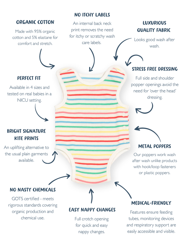 My First Vest Rainbow Stripe