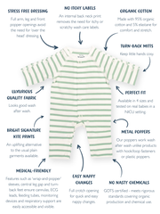 My First Sleepsuit Sage Stripe