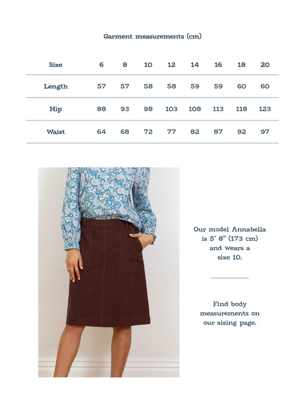Stalbridge cord skirt