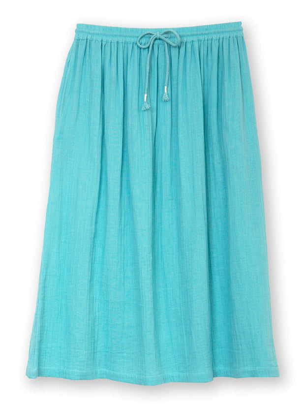 Mudeford muslin skirt lagoon
