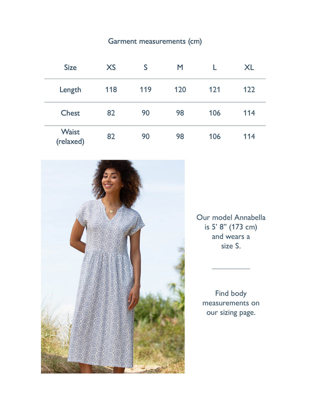 Ryall slub jersey dress heritage floral