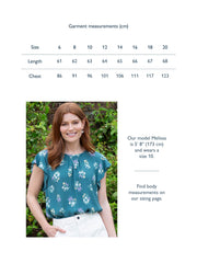 Fontmell woven blouse bouquet belle