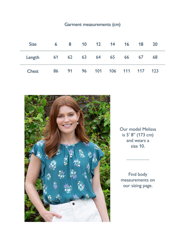 Fontmell woven blouse bouquet belle