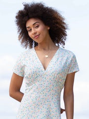 Cheselbourne jersey dress meadow ditsy soft