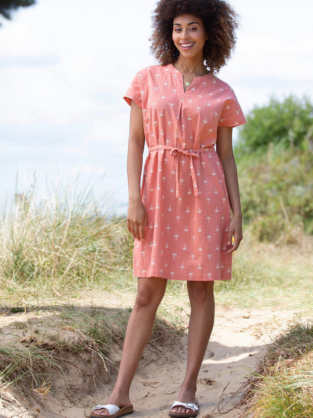 Chettle slub weave dress coco palm
