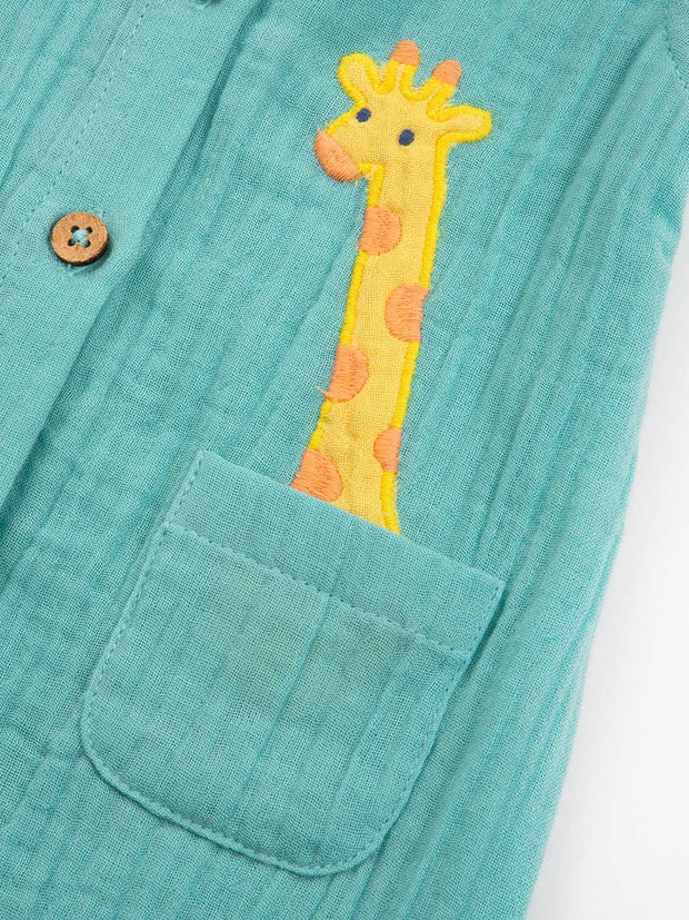Hello giraffe dungarees
