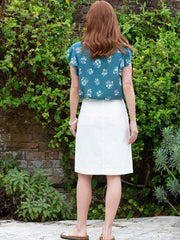 Bradpole twill skirt ivory