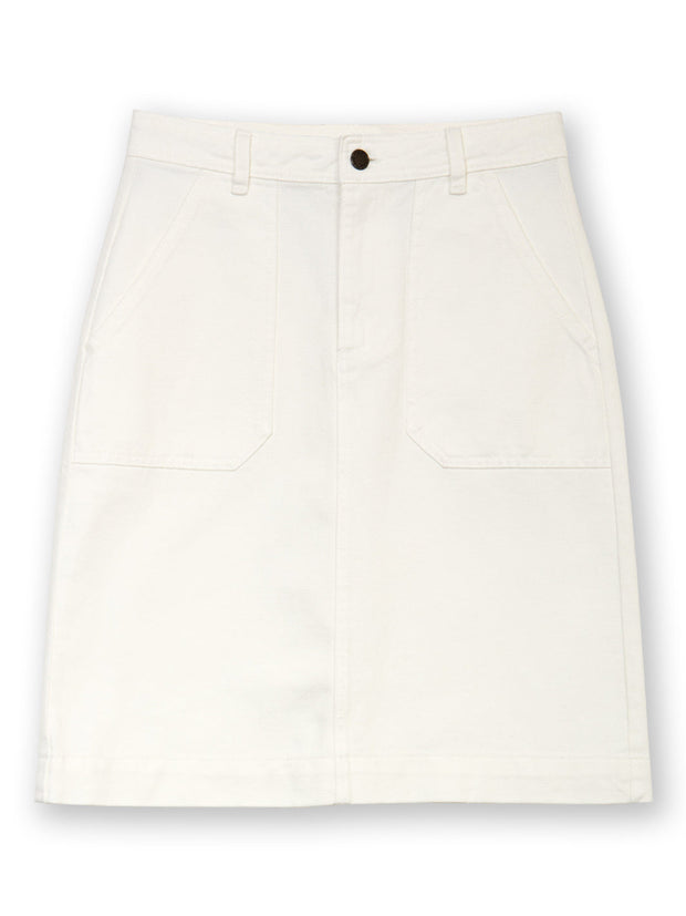 Bradpole twill skirt ivory