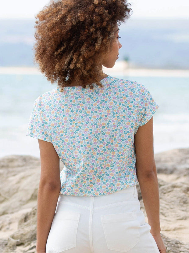 Coombe jersey t-shirt meadow ditsy soft