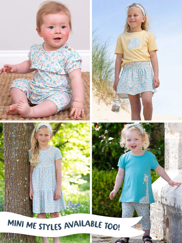 Coombe jersey t-shirt meadow ditsy soft