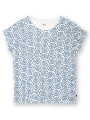 Alum slub jersey top heritage floral