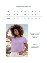 Alum slub jersey top lilac