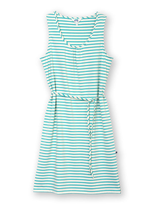 Seaborough jersey dress lagoon stripe