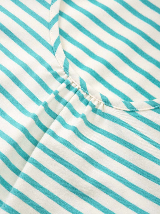 Seaborough jersey dress lagoon stripe