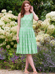 Chesil broderie dress dahlia