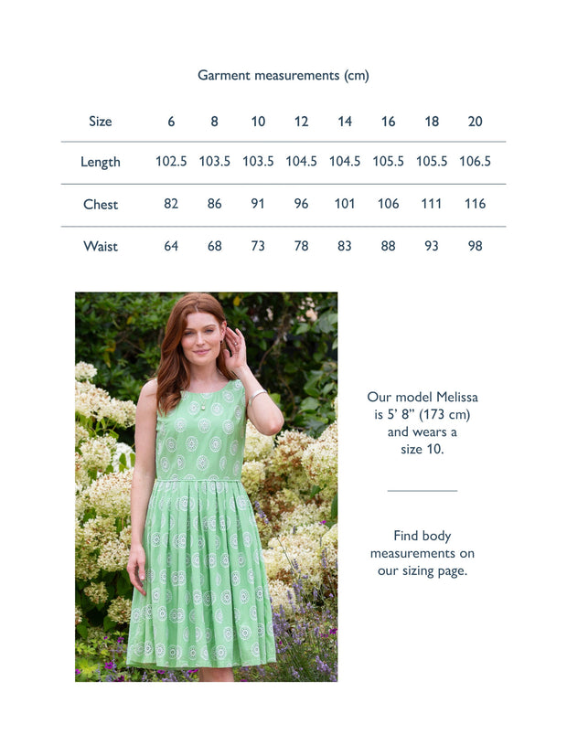 Chesil broderie dress dahlia