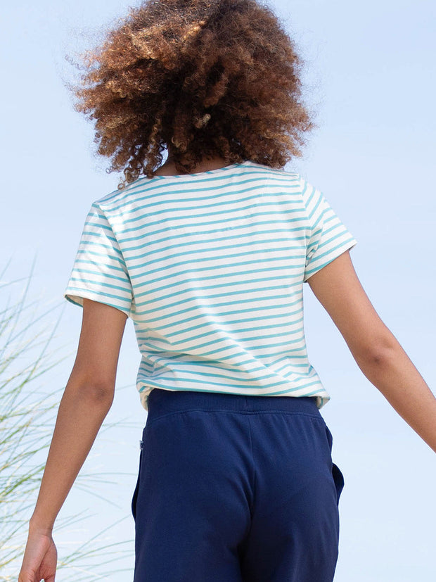 Tarrant jersey t-shirt lagoon stripe