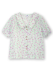 Crendell dolly collar muslin blouse garden bloom