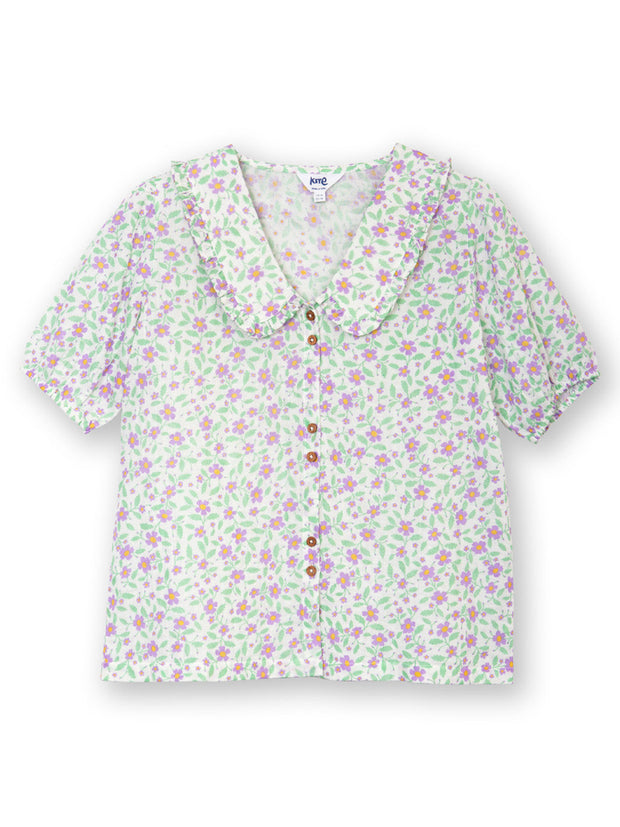 Crendell dolly collar muslin blouse garden bloom