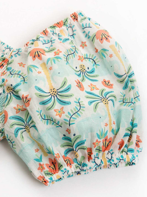 Ele oasis shirred dress