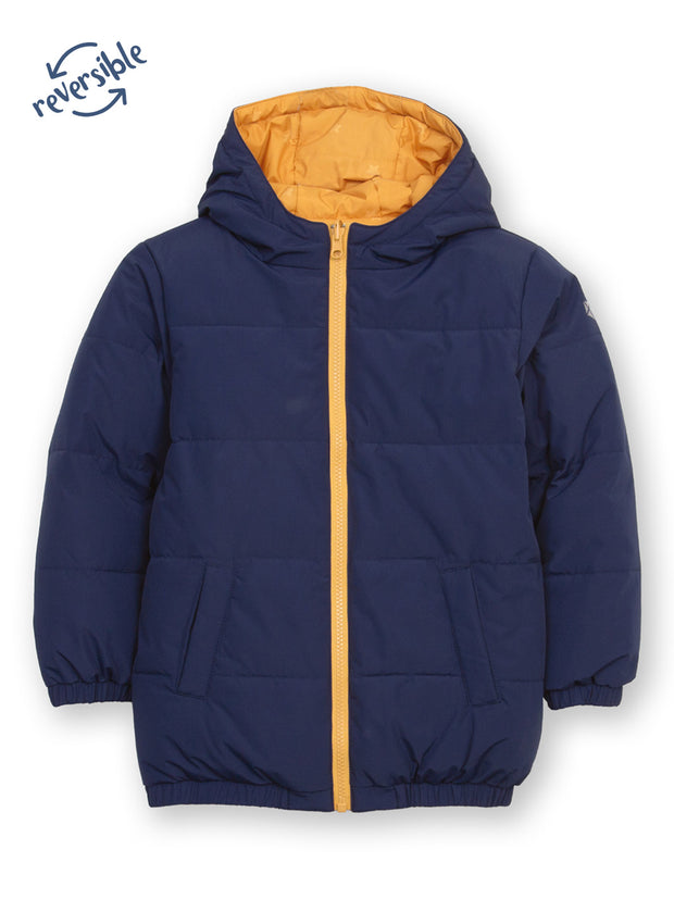 Classic reversible cocoon coat