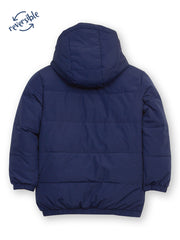 Classic reversible cocoon coat