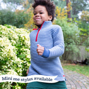 Woman in furrow ditsy sweatshirt