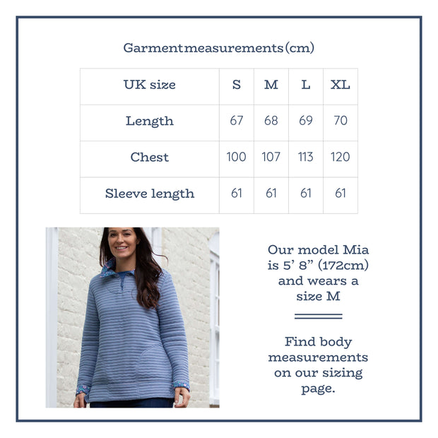 Flat shot of furrow ditsy sweatshirt