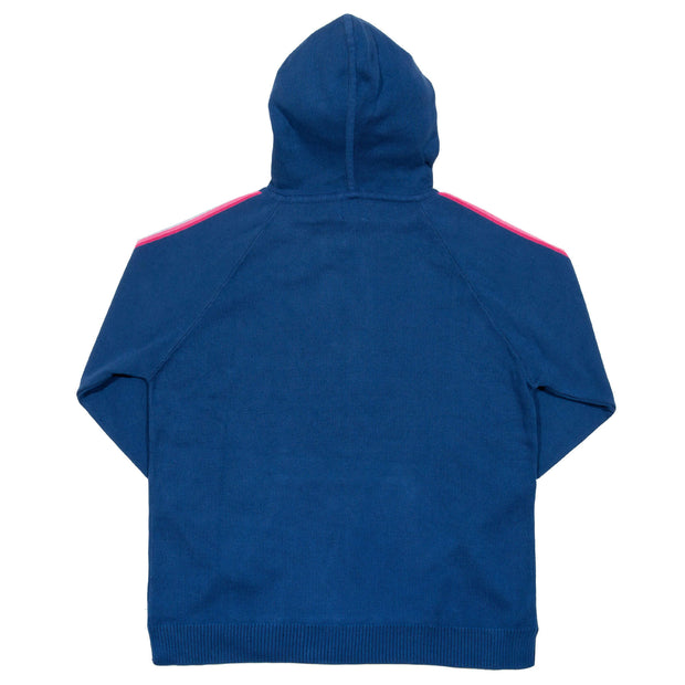 Flat shot of hinton knit hoody navy