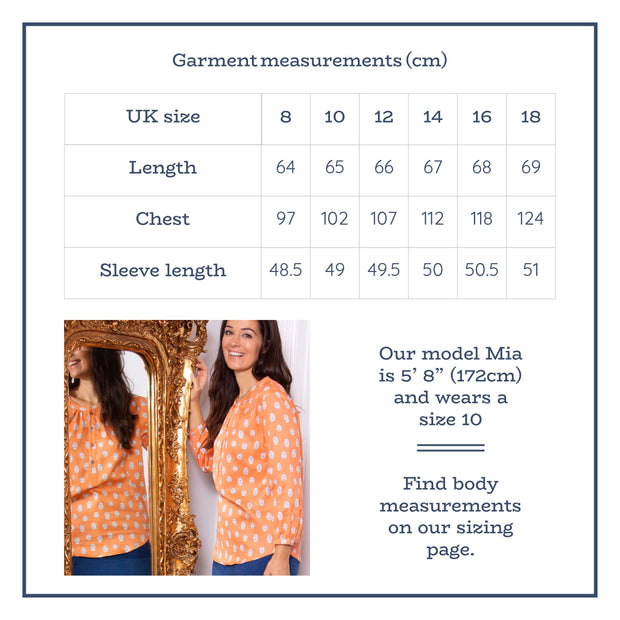 Flat shot of carey blouse little cub