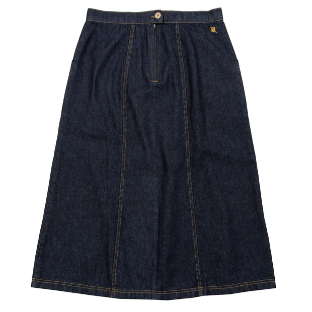 Flat shot of allington denim skirt