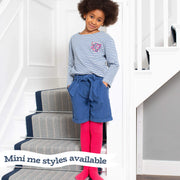 Woman in abbotsbury cord skirt