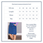 Flat shot of abbotsbury cord skirt