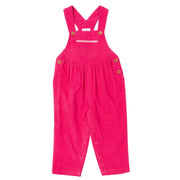 Flat shot of cord dungarees