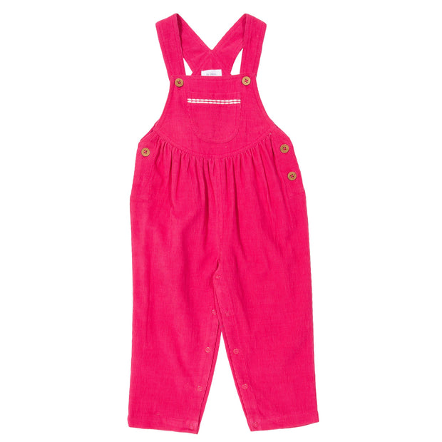 Flat shot of cord dungarees