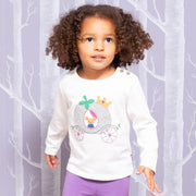 Girl in cinder mouse t-shirt