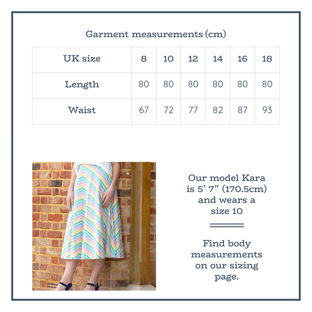 Flat shot of minterne skirt