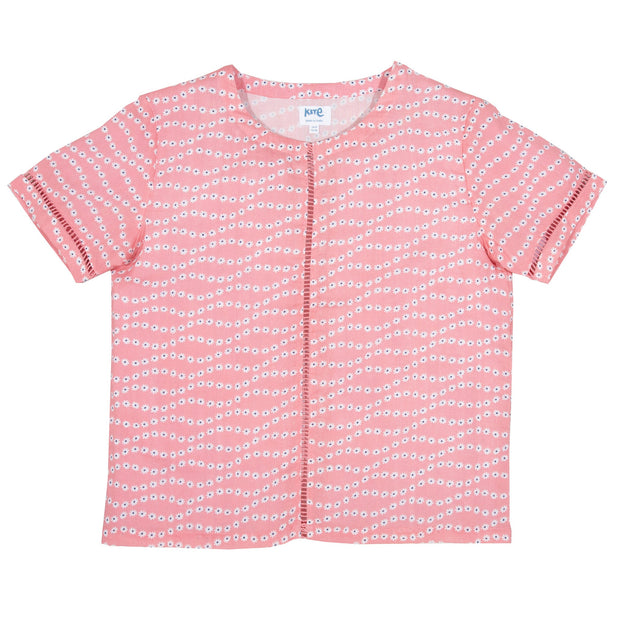 Flat shot of burstock blouse wavy daisy