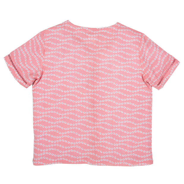 Flat shot of burstock blouse wavy daisy