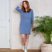 Woman in durdle door dress navy