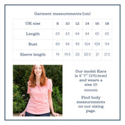 Flat shot of stour jersey top soft pink