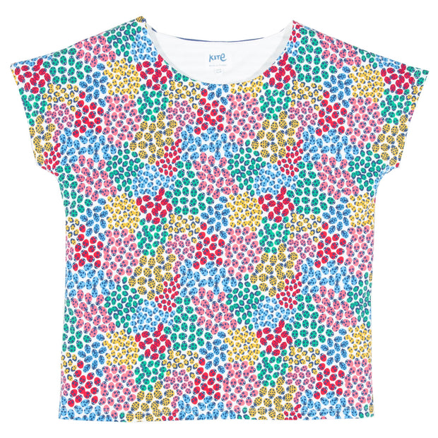 Flat shot of alum jersey top ladybird