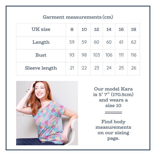 Flat shot of alum jersey top ladybird