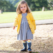 Girl in hoppy dot socks