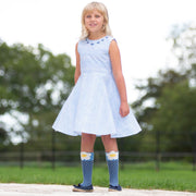 Girl in hoppy dot socks