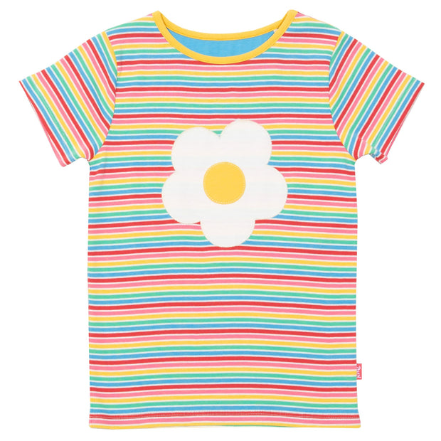 Flat shot of flower power t-shirt