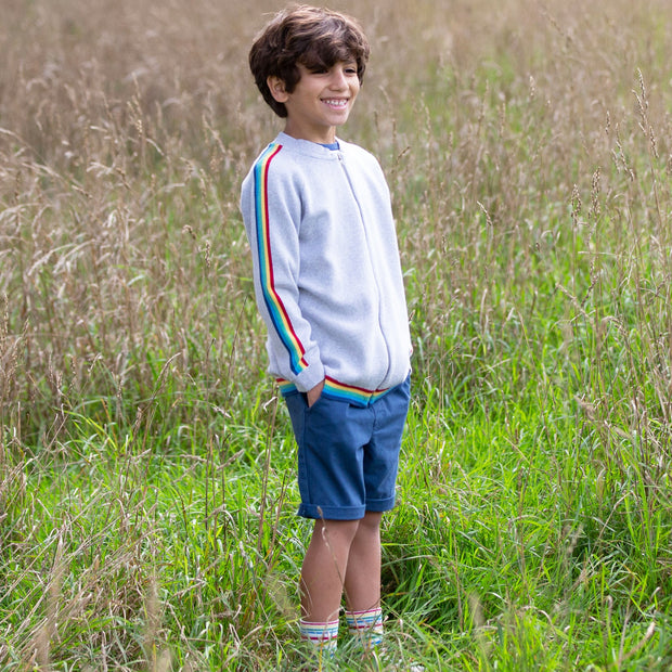 Boy in retro knit zippy