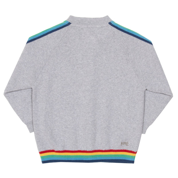 Flat shot of retro knit zippy