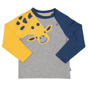 Flat shot of giraffe t-shirt