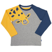 Flat shot of giraffe t-shirt